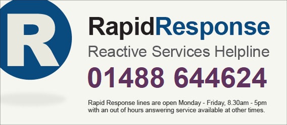 RapidResponse Reactive Service Helpline - 01488 684 111 RapidResponse Reactive Service Helpline - 01488 684 111